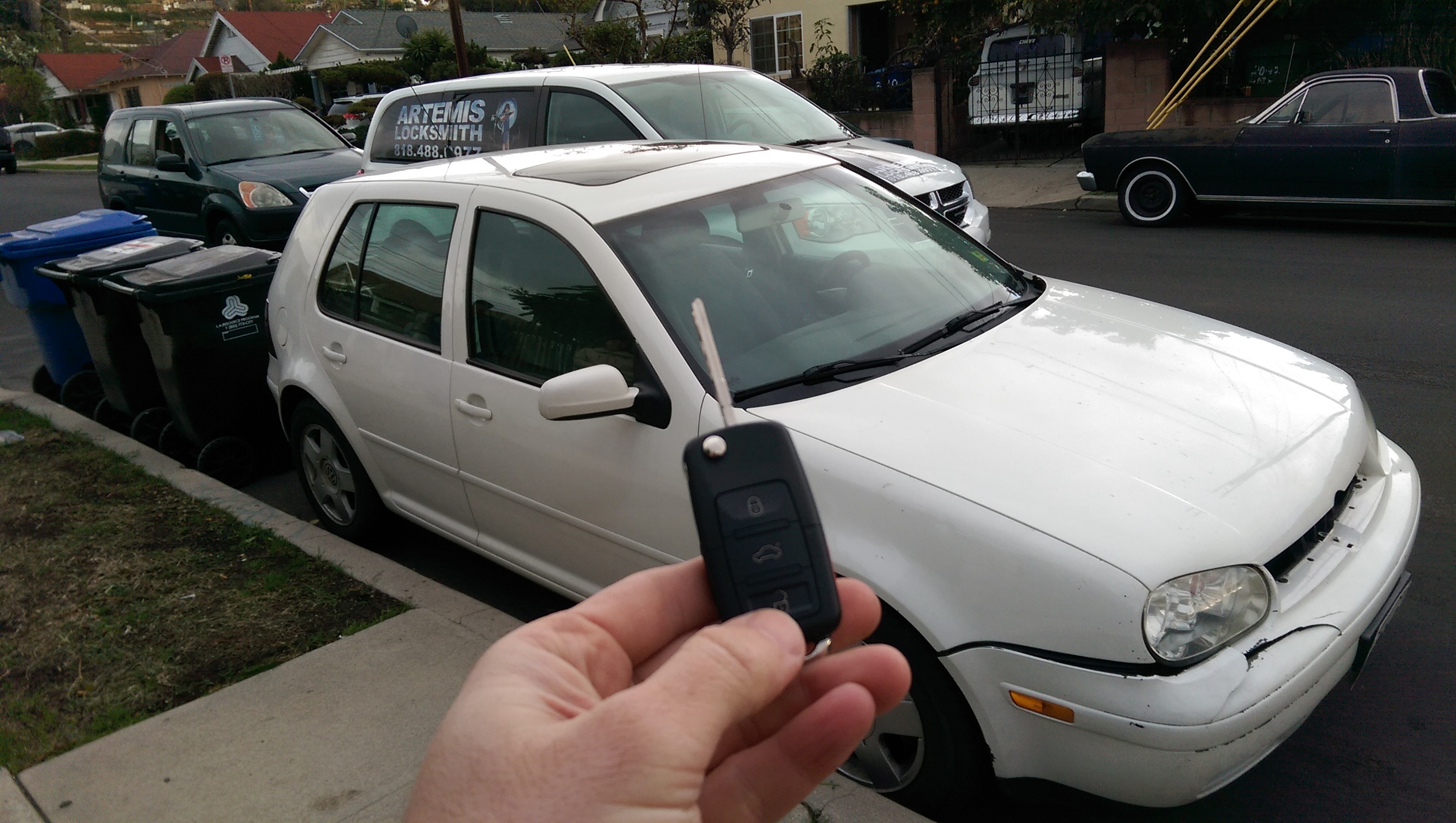 2001 VW Golf flip key remote car locksmith